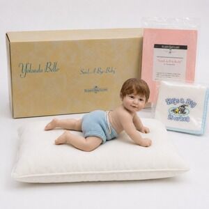 Ashton-Drake Galleries Crawling Porcelain Baby Doll Snug as a Bug Blanket 94582